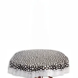 Stylista Black Waterproof Oval 4-Seater Table Cover-image-74