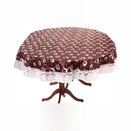 Stylista Brown Waterproof Plastic Oval 4-Seater Table Cover-picture-25