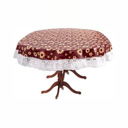 Stylista Brown Waterproof Oval 4-Seater Table Cover-image-99