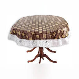Stylista Brown 12 Pieces Geometric Printed Waterproof Table Cover-13