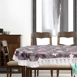 Stylista Black Waterproof Oval 8-Seater Table Cover-25