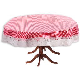 Stylista Pink Waterproof Oval 8-Seater Table Cover-image-63