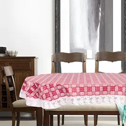 Stylista Pink Waterproof Oval 8-Seater Table Cover-image-7