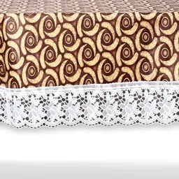 Stylista Brown & Yellow Waterproof Oval 8 Seater Table Cover-13