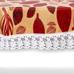 Stylista Beige & Brown Printed Waterproof 3.55 m x 1.52 m Oval Table Cover-16