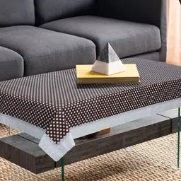 Dakshya Industries Brown & White Polka Dot Printed Table Cover-11