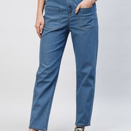 Harvard Women Blue Slouchy Fit Clean Look Stretchable Jeans-picture-35