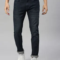 Thomas Scott Men Navy Classic Slim Fit Stretchable Jeans-image-83