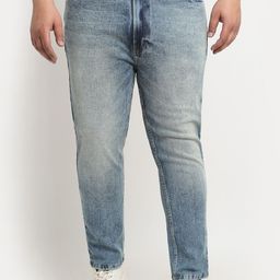 plusS Men Plus Size Comfort Regular-Fit Heavy Fade Stretchable Cotton Jeans-image-29