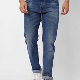 SPYKAR Men Relaxed Fit Heavy Fade Clean Look Cotton Jeans-image-84
