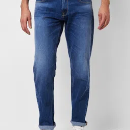 SPYKAR Men Comfort Fit Mid Rise Clean Look Heavy Fade Cotton Jeans-picture-21