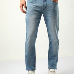 VUDU Men Comfort Tapered Fit Heavy Fade Clean Look Cotton Jeans-image-79