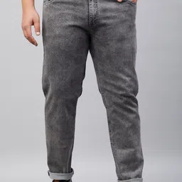 STUDIO NEXX Men Plus Size Tapered Fit Mid-Rise Heavy Fade Stretchable Jeans-image-21