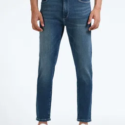 Flying Machine Men Tapered Fit High-Rise Heavy Fade Stretchable Jeans-picture-2