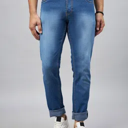STUDIO NEXX Men Slim Fit Mid-Rise Heavy Fade Cotton Stretchable Jeans-image-94