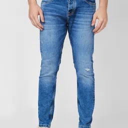 SPYKAR Men Mid-Rise Tapered Fit Mildly Distressed Heavy Fade Cotton Stretchable Jeans-picture-27