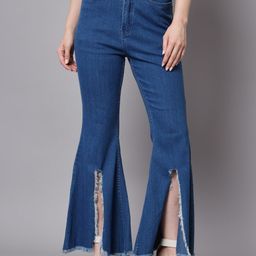 The Dry State Women Bootcut High-Rise Stretchable Cotton Jeans-image-99