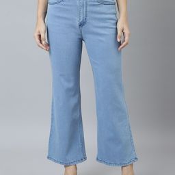 GUTI Women Flared High-Rise Stretchable Jeans-image-90