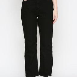Mast & Harbour Women Black Straight Fit High-Rise Clean Look Stretchable Jeans-image-54
