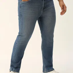 ZUSH Men Plus Size Mid Rise Clean Look Light Fade Stretchable Jeans-15