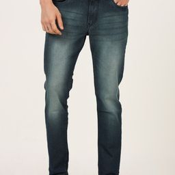 VUDU Men Narrow Slim Fit Light Fade Stretchable Cotton Jeans-image-53