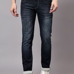 Cantabil Men Light Fade Mid-Rise Regular Fit Stretchable Jeans-image-24