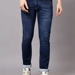 Cantabil Men Clean Look Light Fade Stretchable Jeans-picture-3