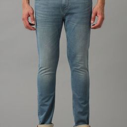 Voi Jeans Men Comfort Skinny Fit Light Fade Mid-Rise Stretchable Jeans-image-17