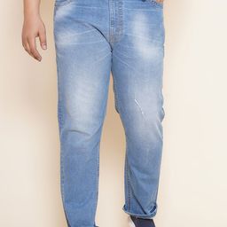 John Pride Men Plus Size Low Distress Light Fade Stretchable Jeans-15