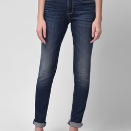 Woodland Women Blue Slim Fit Low Distress Light Fade Stretchable Jeans-image-31