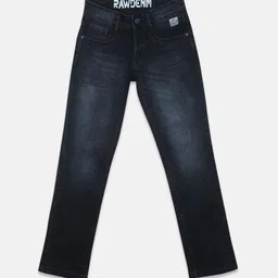 Monte Carlo Boys Black Regular Fit Light Fade Stretchable Jeans-image-82