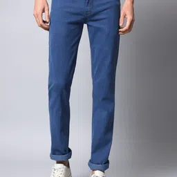 STUDIO NEXX Men Blue Relaxed Fit Mid-Rise Clean Look Coloured Stretchable Jeans-picture-33