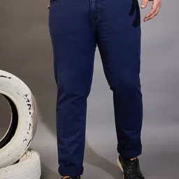 bigbanana Men Plus Size Mid Rise Clean Look Stretchable Jeans-42