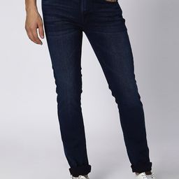 Mufti Men Blue Slim Fit Light Fade Clean Look Stretchable Jeans-image-0