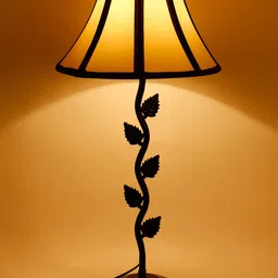 Devansh Cream Coloured & Black Wooden Table Lamp-20