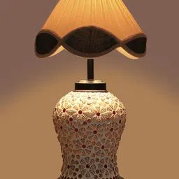 Devansh White & Black Traditional Frustum Wooden Table Lamp-8