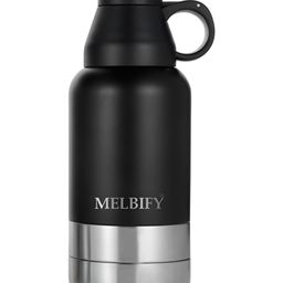 MELBIFY Black & Silver-Toned Stainless Steel Double Wall Vacuum Water Bottle 1 L-image-7