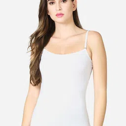 VStar Women White Solid Pure Combed Cotton Camisole-27