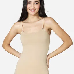 VStar Women Beige Solid Pure Combed Cotton Camisole-image-43