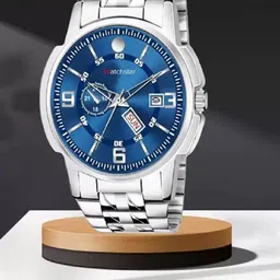 WATCHSTAR Men Stainless Steel Straps Analogue Watch Double window BlueRU-51
