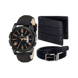 MARKQUES Men Black Solid Accessory Gift Set-image-74