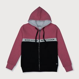 Palm Tree Girls Pink Black Typography Cotton Tailored Jacket-image-22