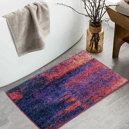 BIANCA Purple & Red Patterned 1600 GSM Anti-Skid Bath Rugs-0