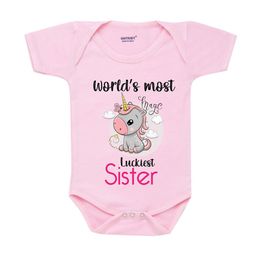 KNITROOT Rakhi Collection Infant Girls Pink & Grey Unicorn Print Cotton Bodysuit-image-42