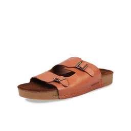 Hidesign Puerto Rico Buckled Leather Open Toe Flats-40