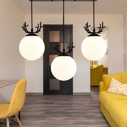 KINIS Modern and Unique Style Black & White Quirky Ceiling Lamp-15