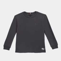 Tommy Hilfiger Boys Self Design Long Sleeves Pure Cotton T-shirt-picture-6
