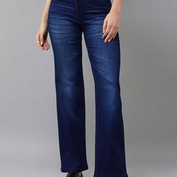 BAESD Women Wide Leg Mid-Rise Stretchable Jeans-image-7