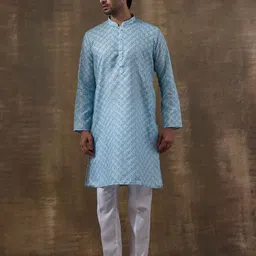 Satwaa Men Ethnic Motifs Printed Flared Sleeves Kurta-picture-14
