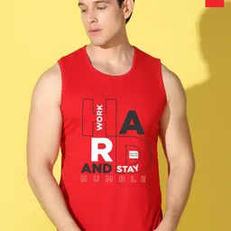WOOSTRO 2-Pcs Odour-Free Combed Cotton Innerwear Vests VWS26(HARD RED)(PLAIN RED)-image-81